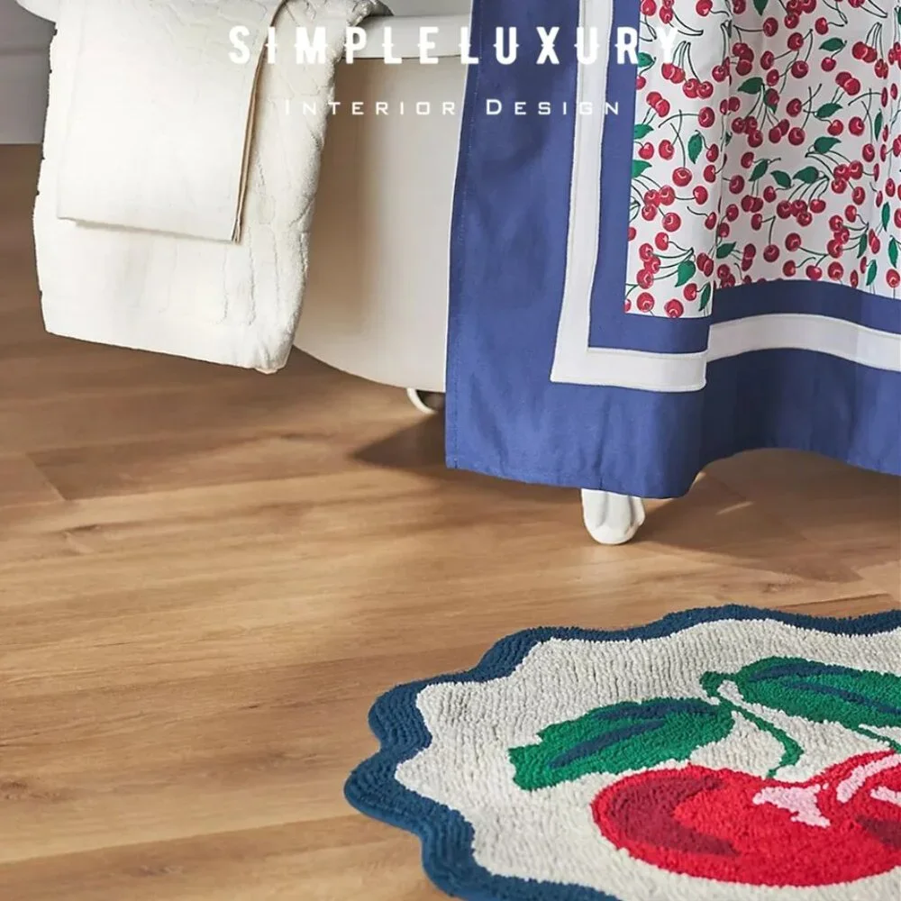 Brand New Anthropologie Maeve Cherry Tufted Cotton Bath Mat